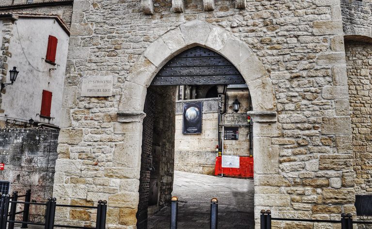 San Francesco gate in San Marino. Processed for hdr tone mapping effect