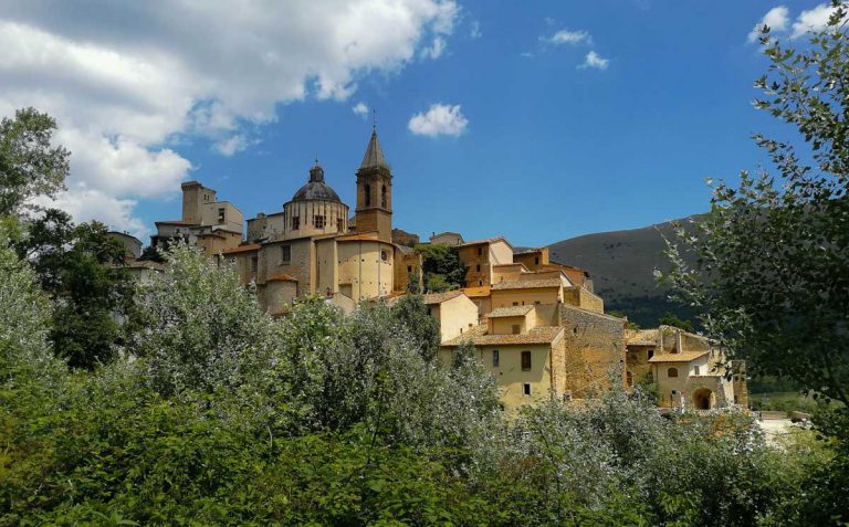 Beautiful medieval town of Cocullo in the Abruzzo mountains in Italy