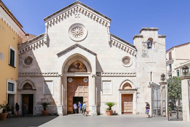 Sorrento, Italy July 16,2017: Cattedrale dei Santi Filippo e Giacomo in Sorrento, Italy