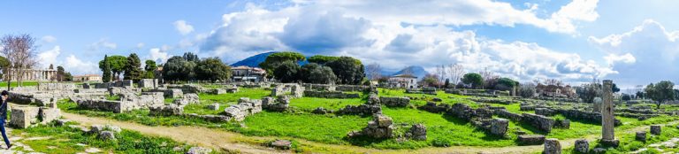 Paestum Italy February 22nd 2016 Greek Temples at Paestum near Naples in Italy