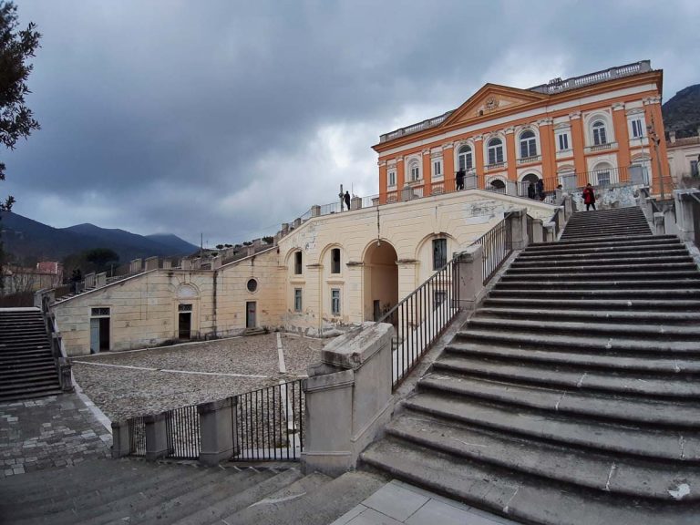 San Leucio, Caserta, Campania, Italy - February 2, 2020: Monumental complex of the Belvedere of San Leucio