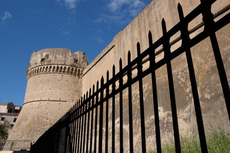 Crotone, Calabria, Italy, the castle of Charles V, medieval fortress, a tower of the manor