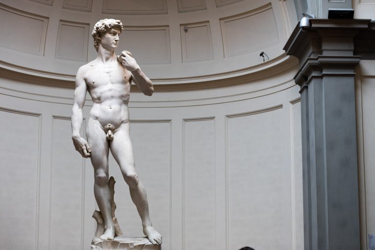 Florence, Italy 15.06.2016. Statiue of David di Michelangelo in Galleria dell'Accademia