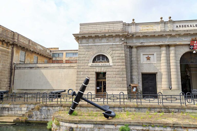 La Spezia, Italy - July 9, 2019: Naval Museum. Arsenal of La Spezia. Active naval facility