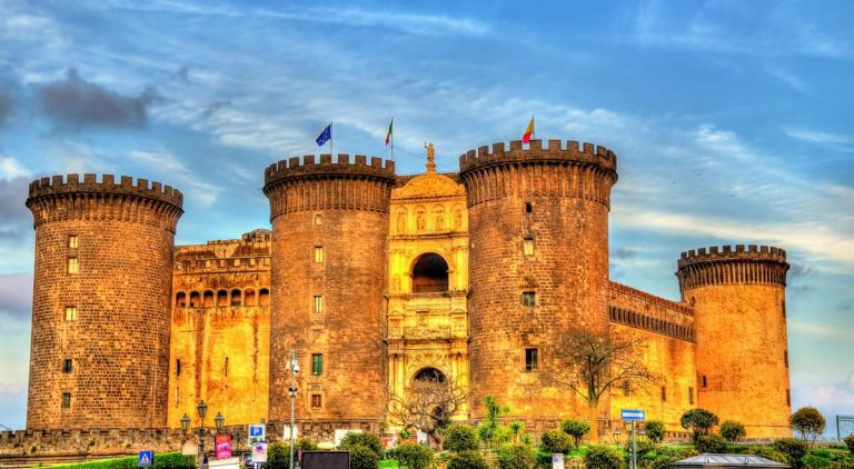 View of Castel Nuovo in Naples - Italy
