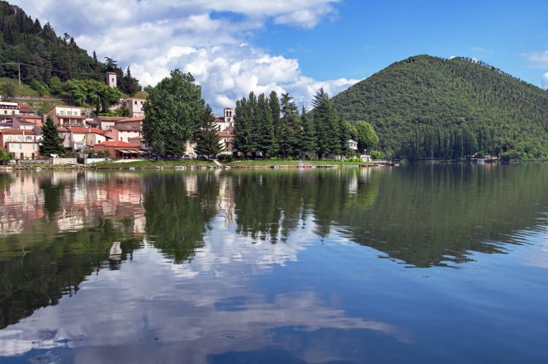 town of Piediluco which is reflected in the homonymous lake