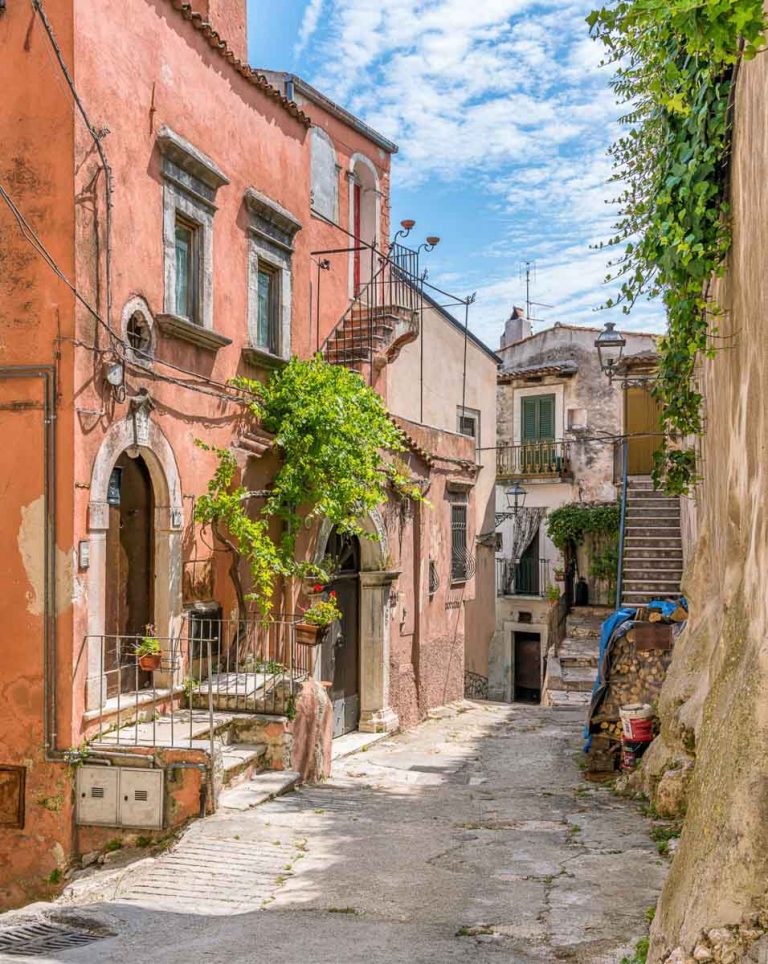 Scenic sight in Vico del Gargano, picturesque village in the Province of Foggia, Puglia (Apulia), Italy. July-13-2019
