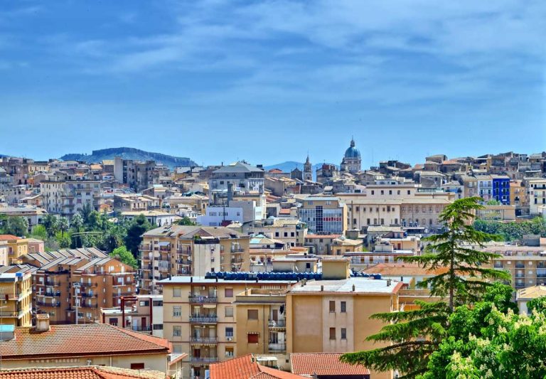 Panorama of Caltanissetta, Sicily, Italy, Europe