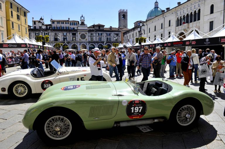 BRESCIA, ITALY - MAY 17: 1000 Miglia, vintage cars race in Brescia, May, 17 2012.