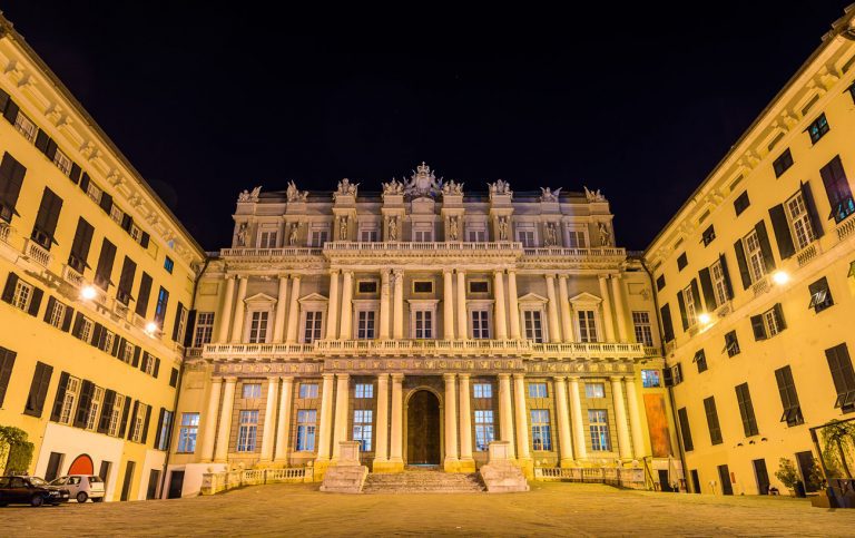 View of Palazzo Ducale in Genoa, Italy