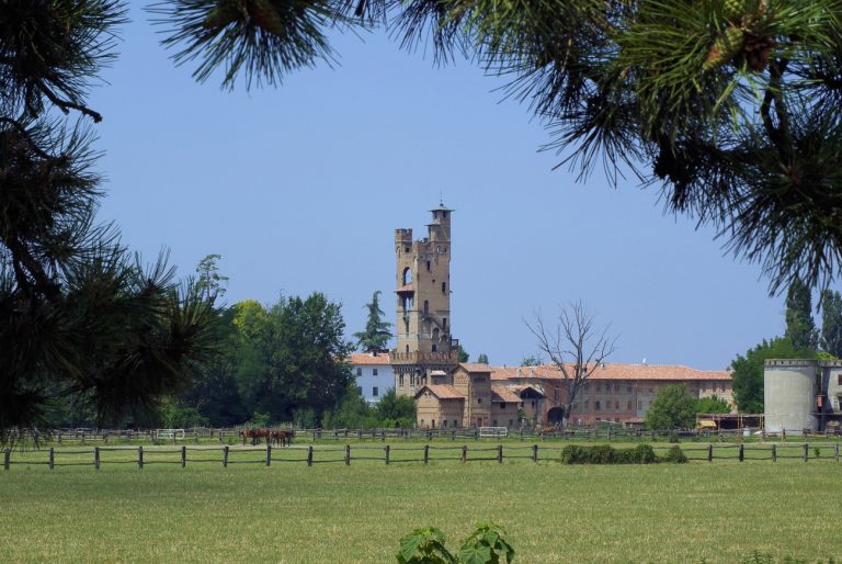 Medieval castle near Tortona, Italy.