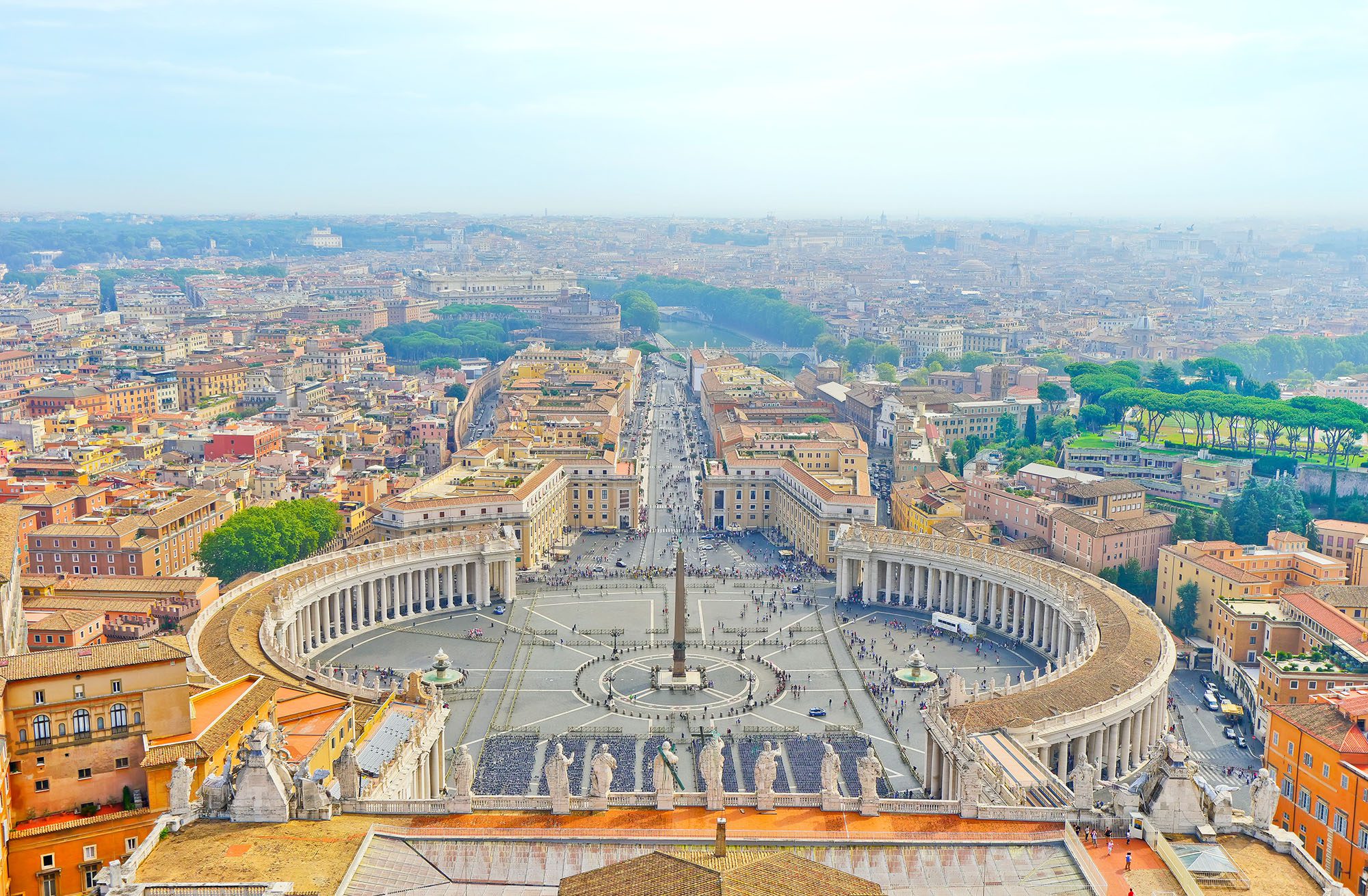 View,Of,The,St.,Peter's,Square,And,Rome,City,From